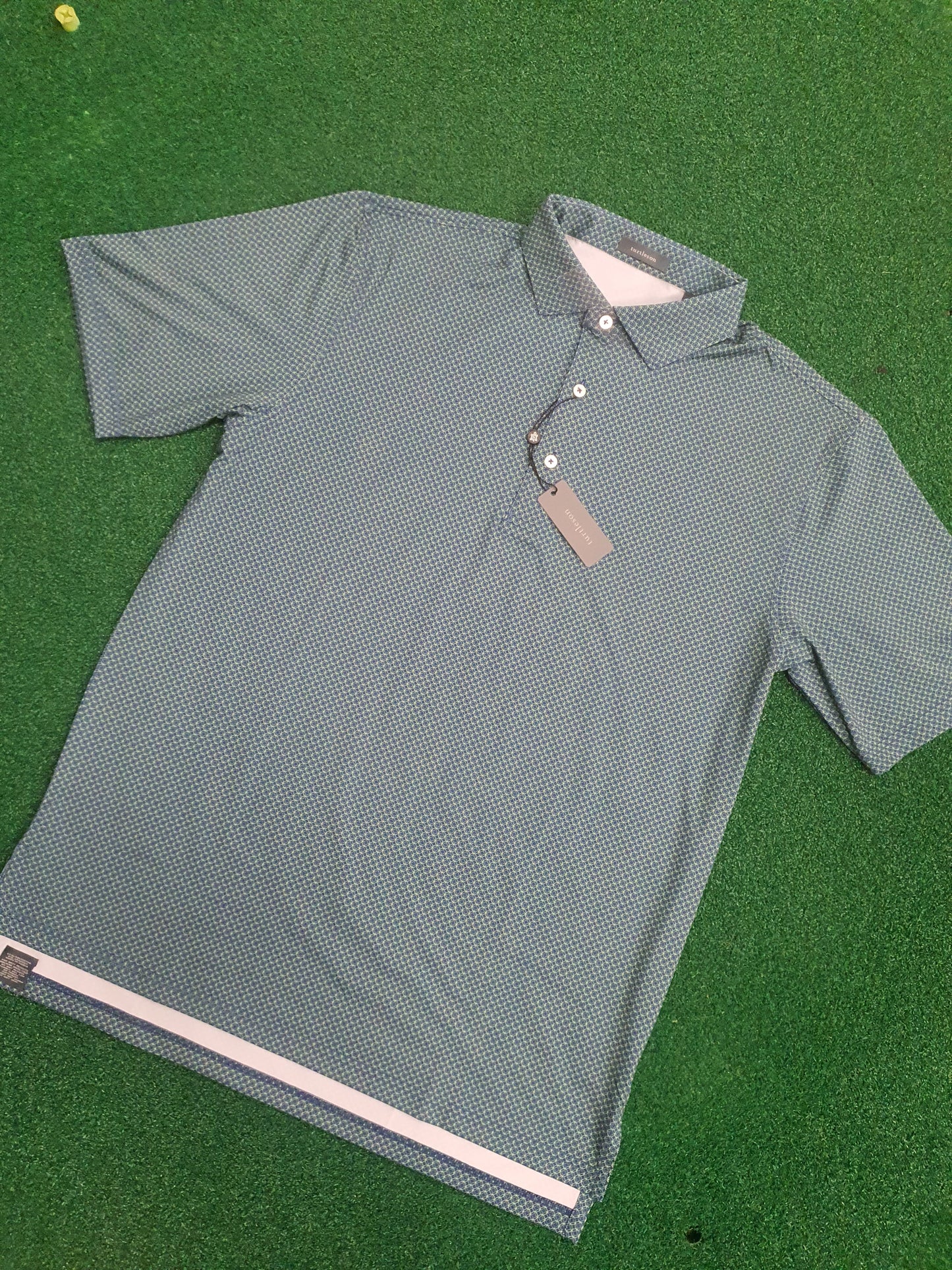 Men's Turtleson Golf Polo Shirt Navy/Maize 44" chest