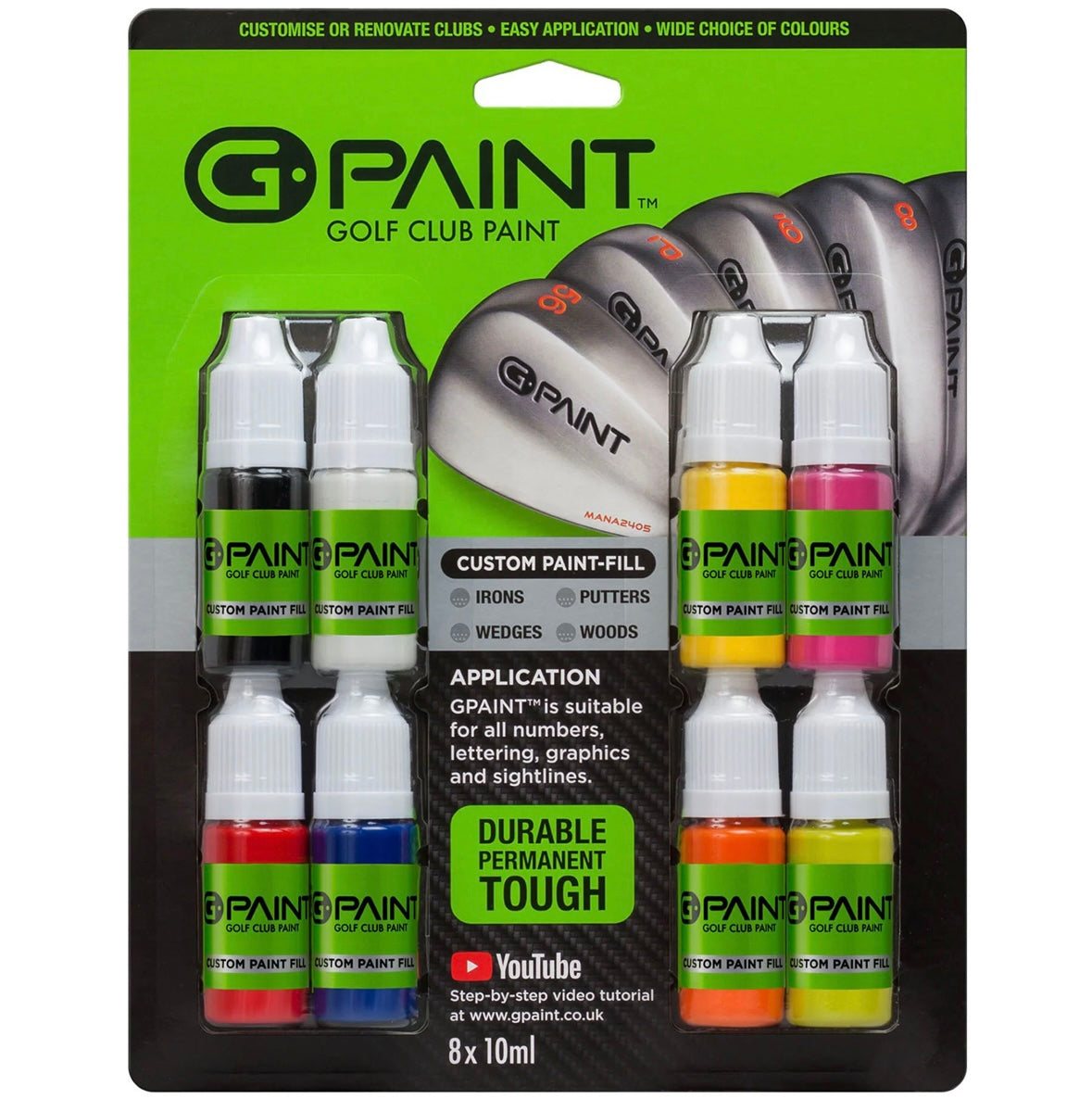 G Paint - Custom Golf Club Paint - 8 Pack