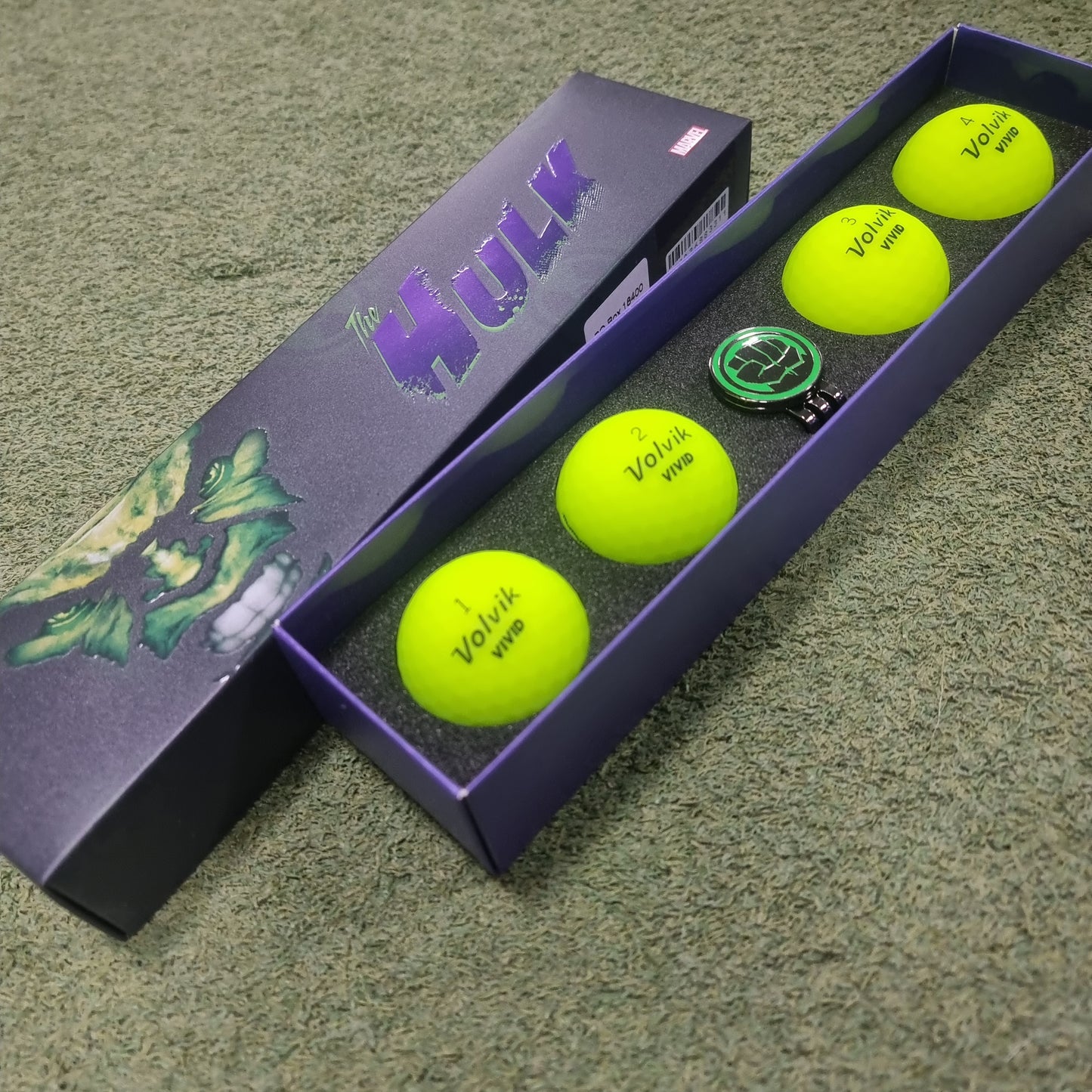 Volvik Vivid Marvel Golf Ball Gift Set - HULK