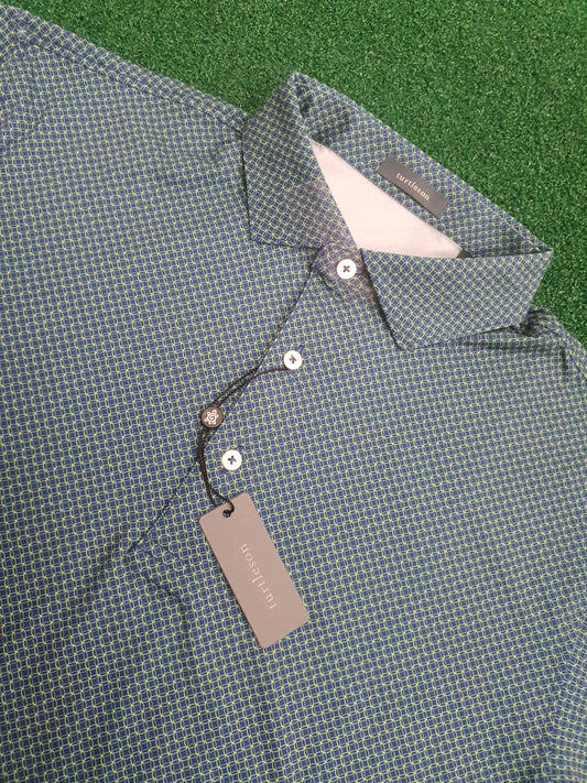 Men's Turtleson Golf Polo Shirt Navy/Maize 44" chest