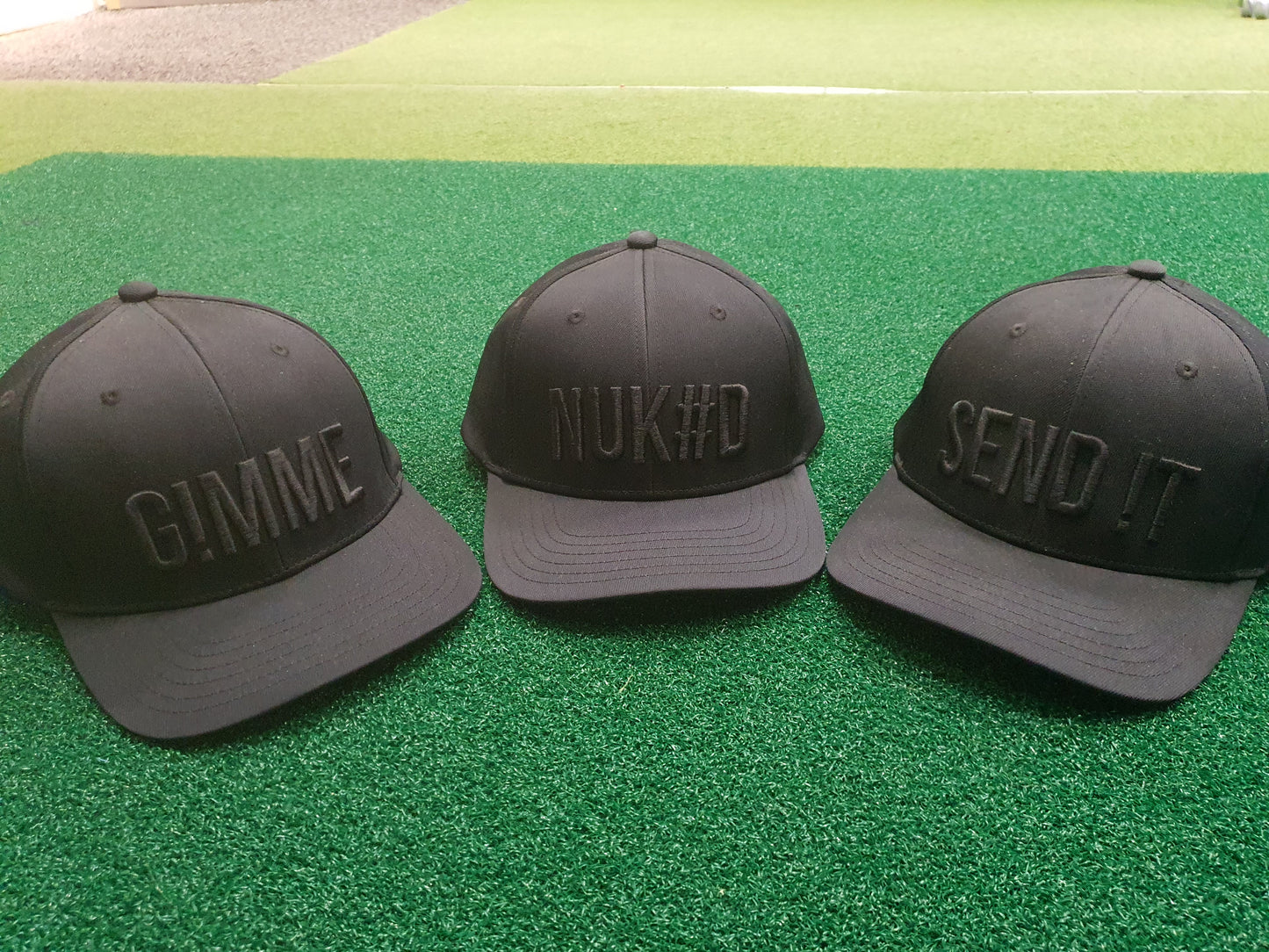 'Golf Happens' Golf Caps "GIMME" "NUK#D" "SEND IT"