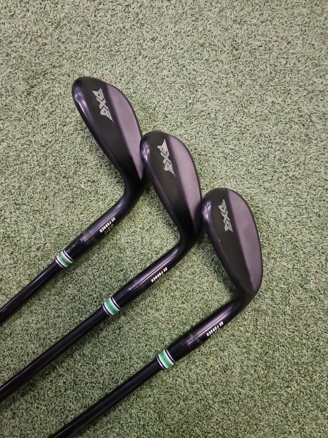PXG 0311 3x Forged Black Wedges 52⁰ 56⁰ 60⁰ + KBS Custom Series Green Label