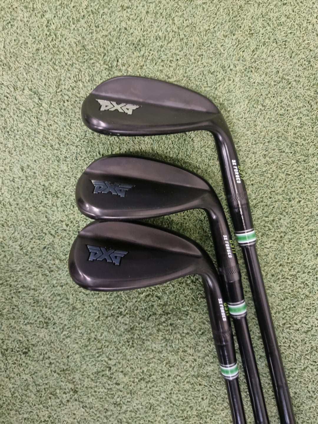 PXG 0311 3x Forged Black Wedges 50⁰ 54⁰ 58⁰ + KBS Custom Series Green Label