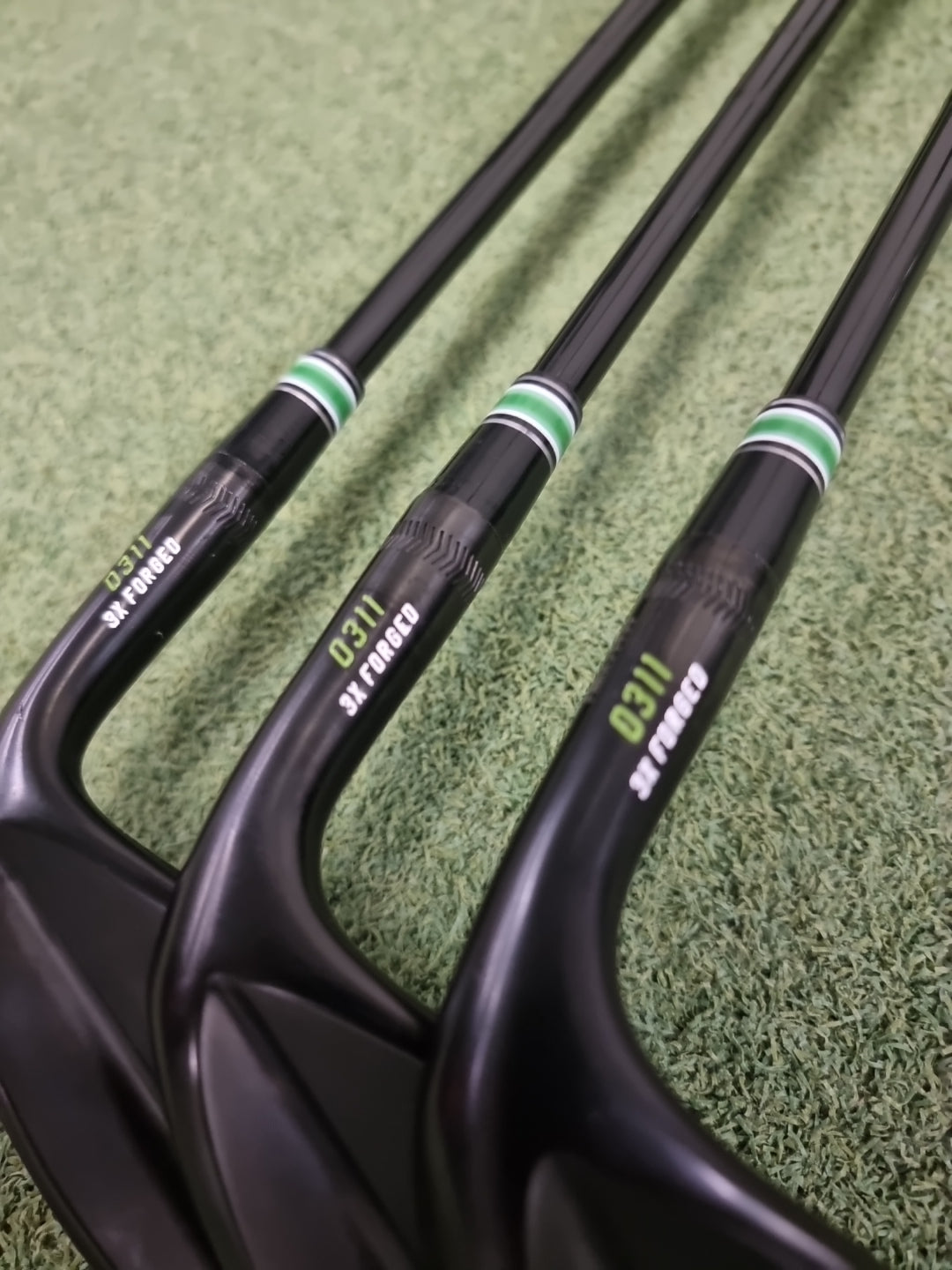 PXG 0311 3x Forged Black Wedges 50⁰ 54⁰ 58⁰ + KBS Custom Series Green Label