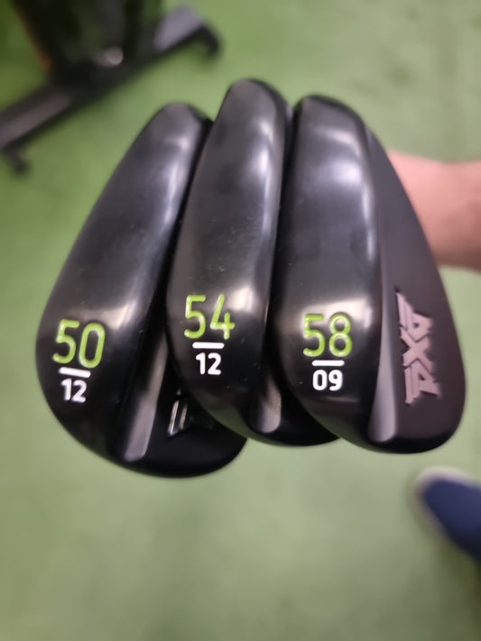 PXG 0311 3x Forged Black Wedges 50⁰ 54⁰ 58⁰ + KBS Custom Series Green Label