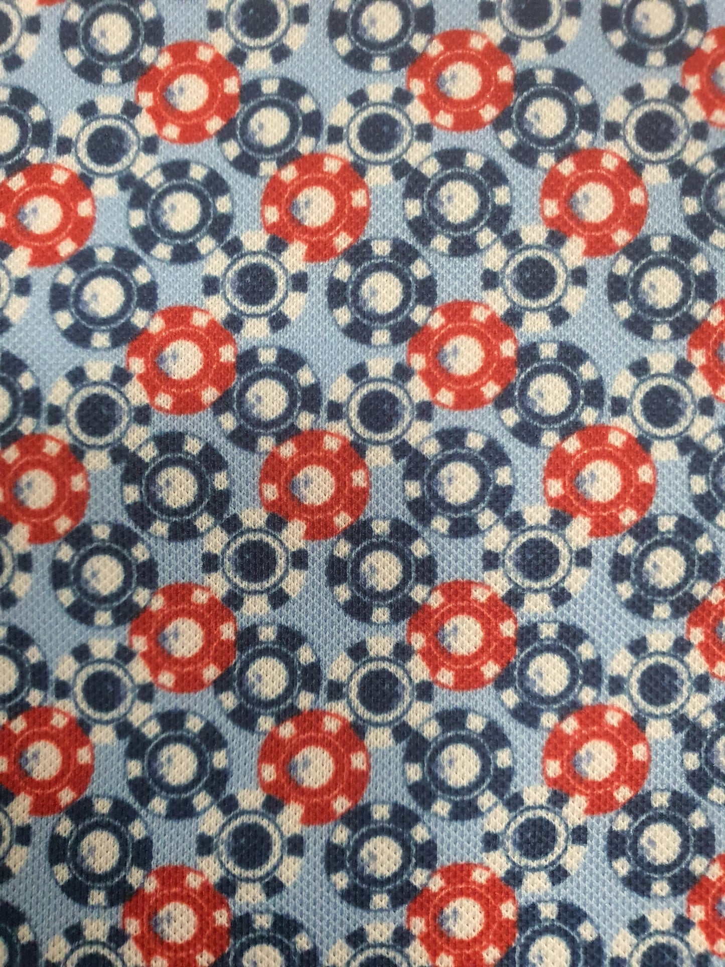 Men's Turtleson Golf Polo Shirt Blue/Red 44" chest - POKER CHIPS