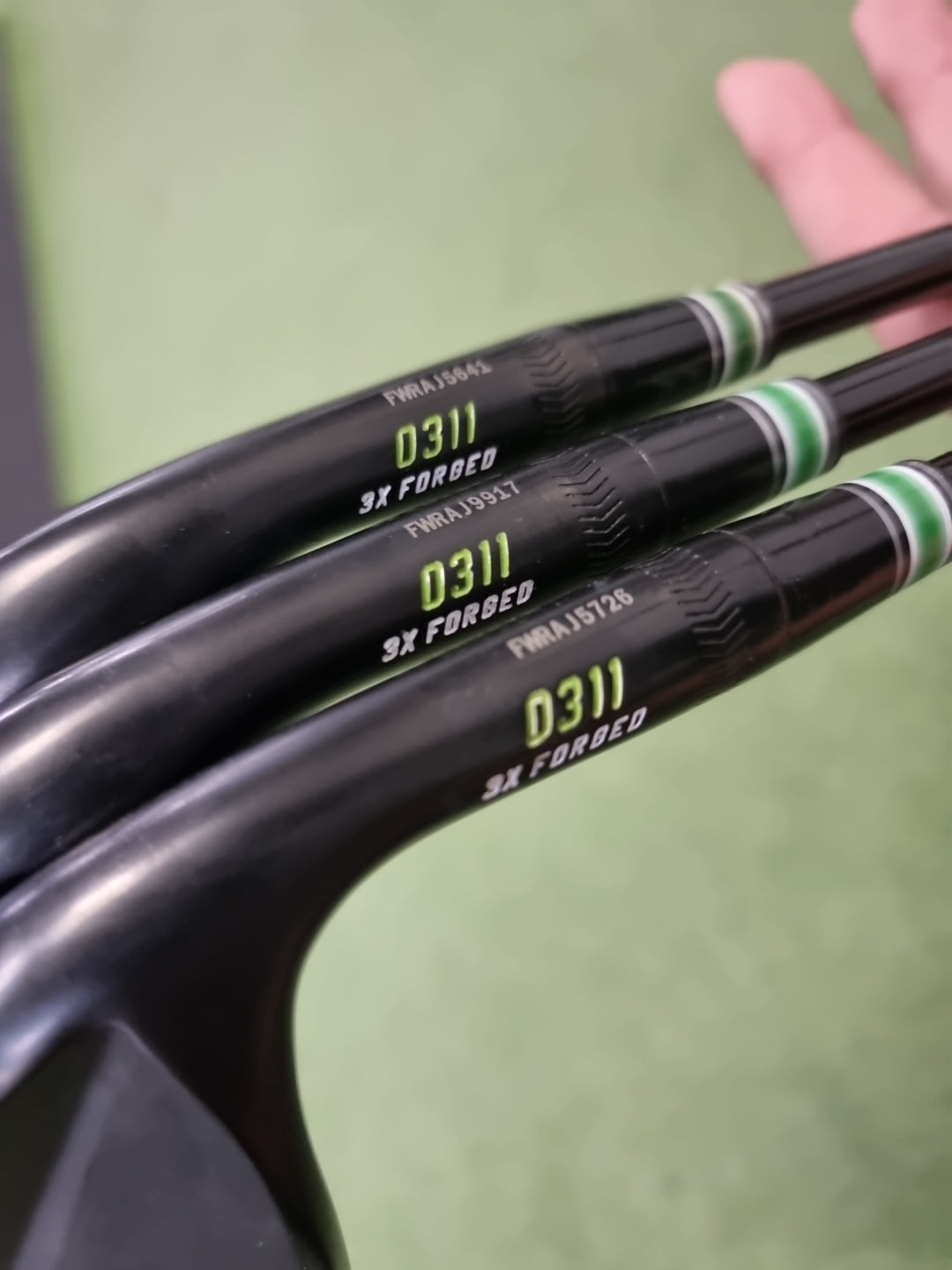 PXG 0311 3x Forged Black Wedges 52⁰ 56⁰ 60⁰ + KBS Custom Series Green Label